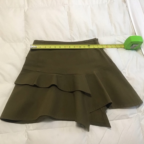 DEREK LAM 10 CROSBY ASYMMETRICAL RUFFLE MINI SKIRT - Picture 4 of 6